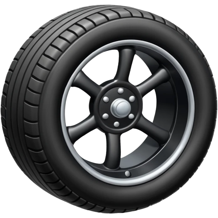The aircraft's landing gear is one inflated, plump wheel with a strut, black in color, cartoon-style, isometric emoji