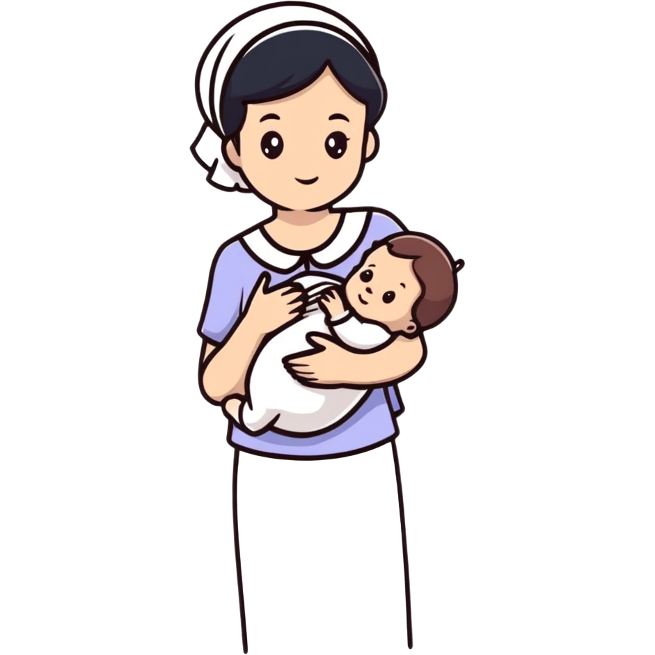 nanny holding a little baby emoji