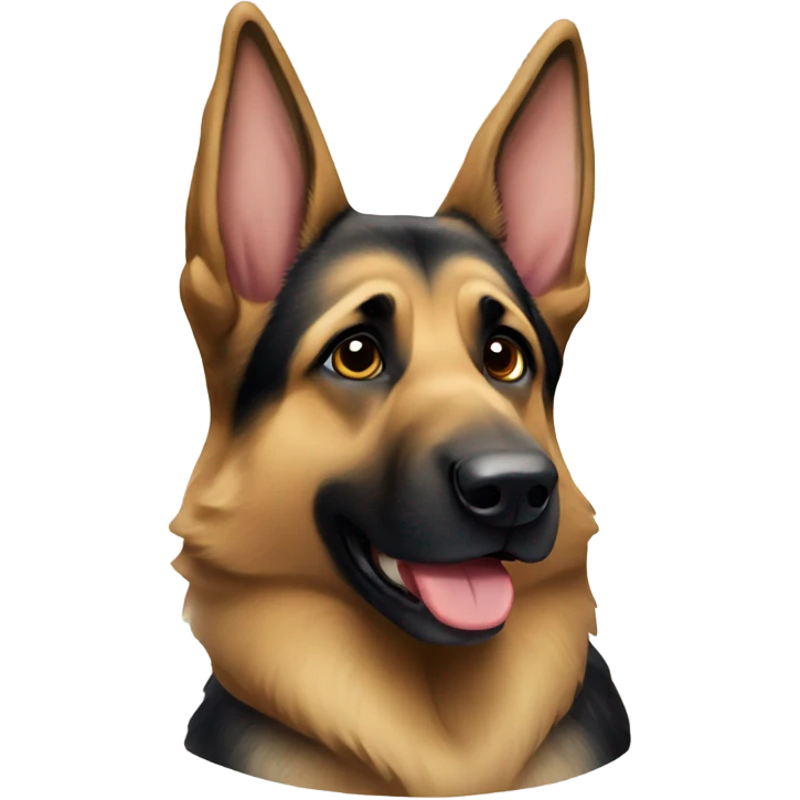 German shepherd Christmas emoji