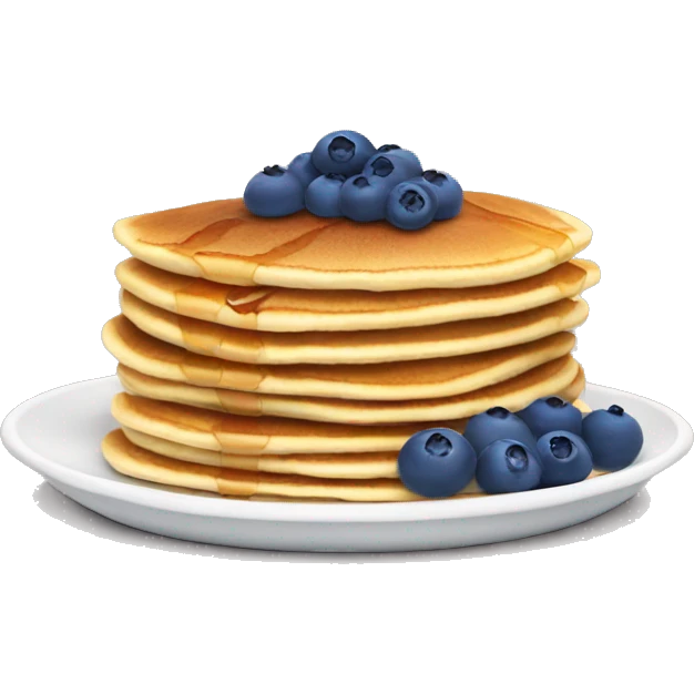 Stack of pancakes with blueberries  emoji