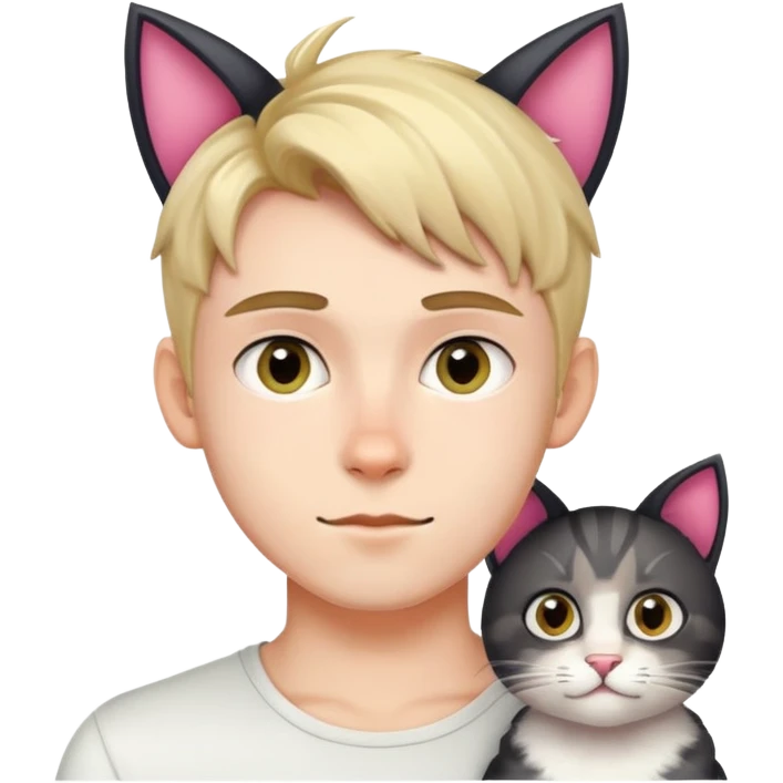 gay boy with cat ears emoji