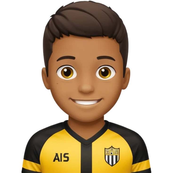 niño con la camiseta de futbol del club atlético Peñarol de uruguay emoji