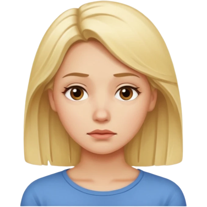 blonde woman sighing emoji