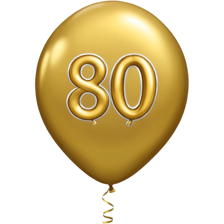 80th birthday balloon emoji