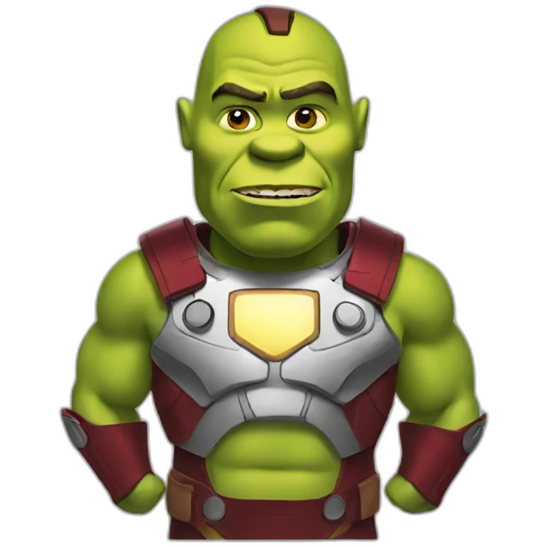 Shrek if he was iron man emoji