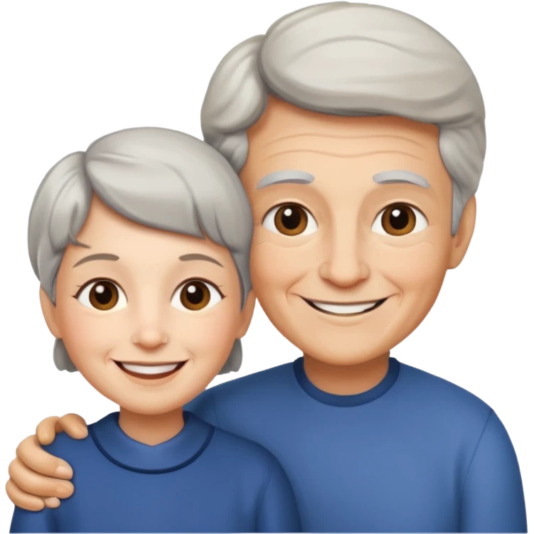 lo mismo que estas haciendo solo coloca alado de la abuela un hombre joven  emoji