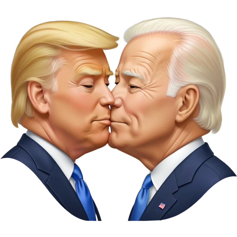 Trump and Biden kissing  emoji