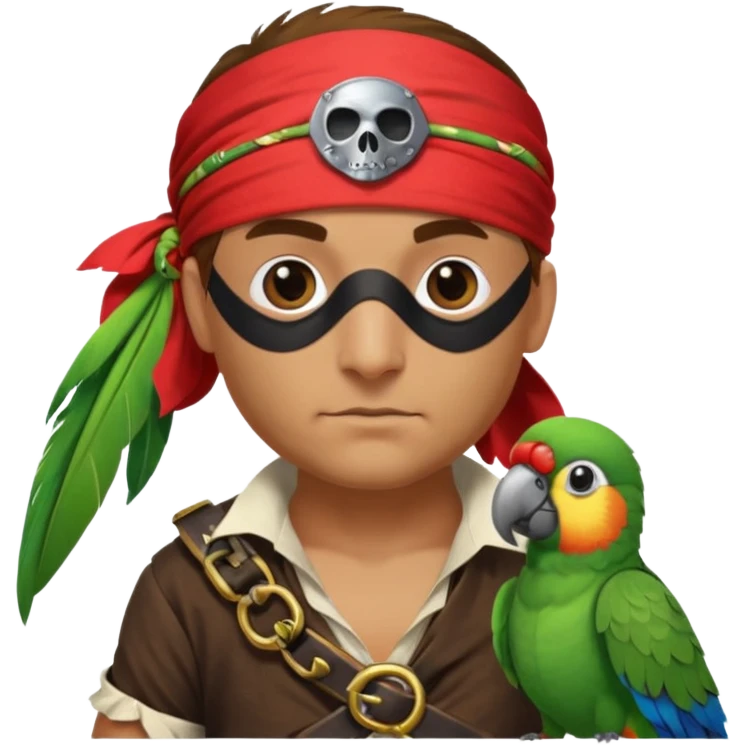 pirate and parrot emoji