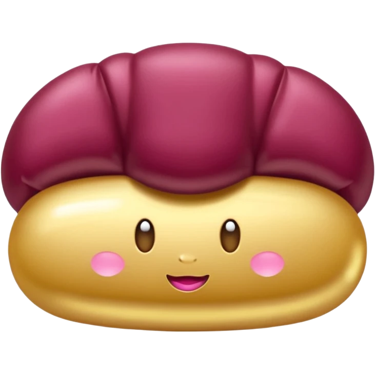 gold rococo burgundy inflatable puffy nail polish emoji