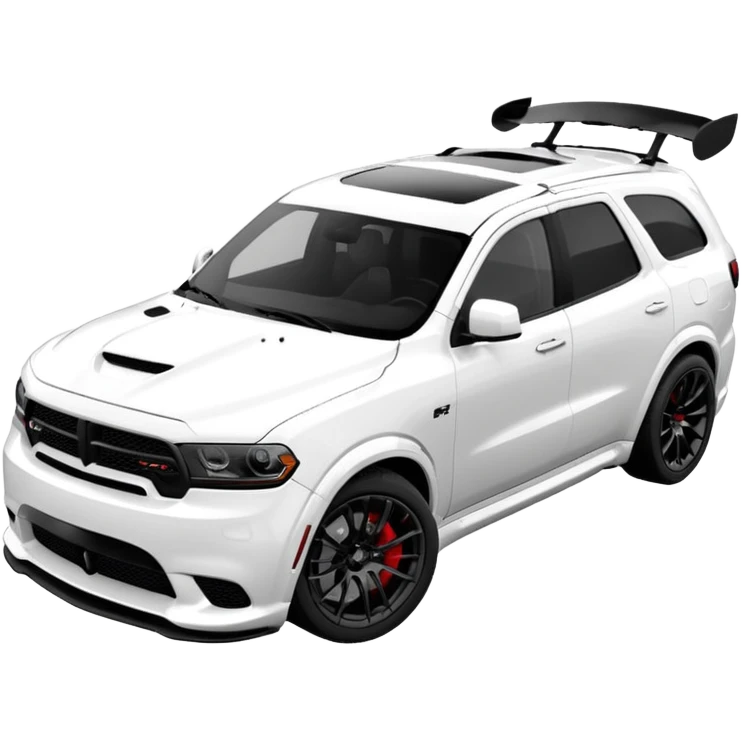Durango DOSH HellCat SRT white and With low suspension body kit 4k, 8k and carbon: spoiler Wheels and hood  emoji