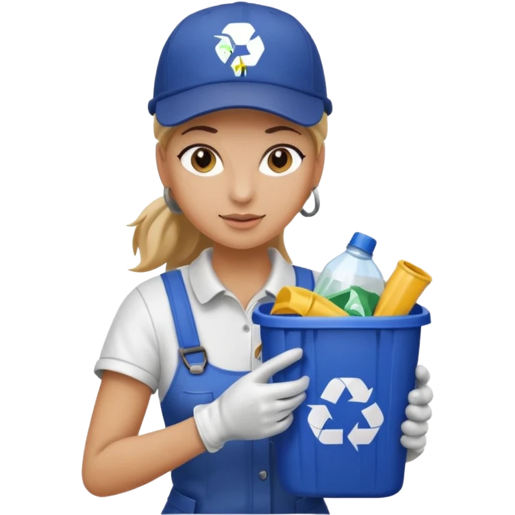 woman taking out the trash emoji