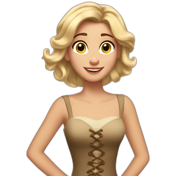 Tangled Disney girl blonde emoji