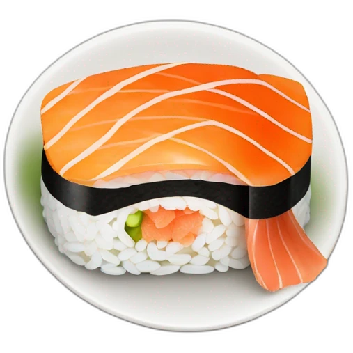 Großes Sushi mit Lachs emoji