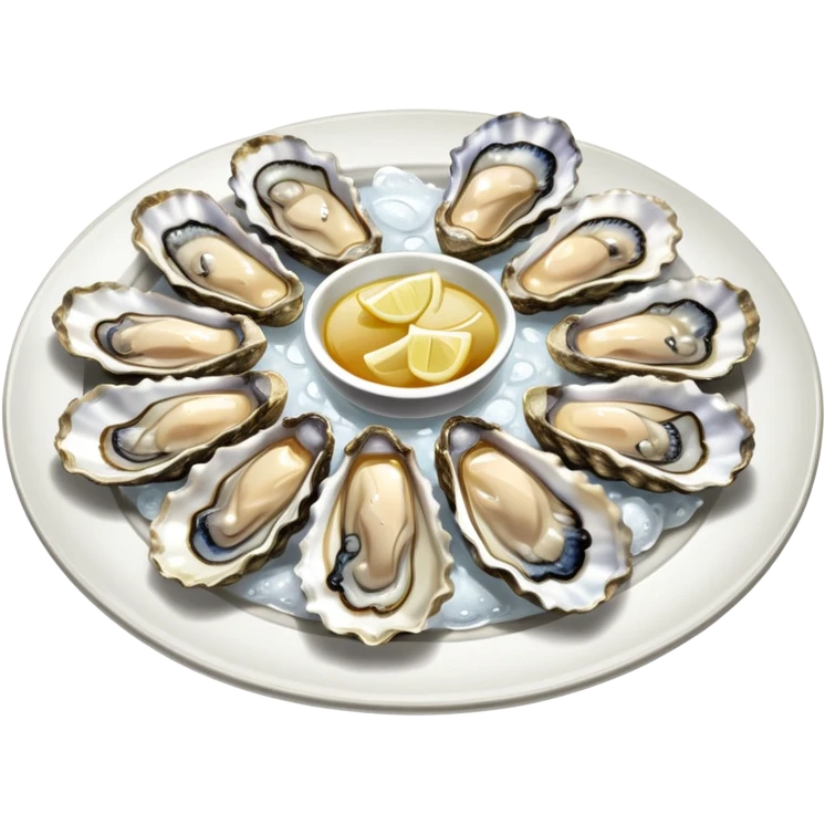 Plate of oysters  emoji
