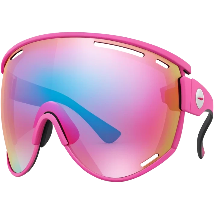 oversized pink athletic sunglasses with shield visor lens, sporty design emoji