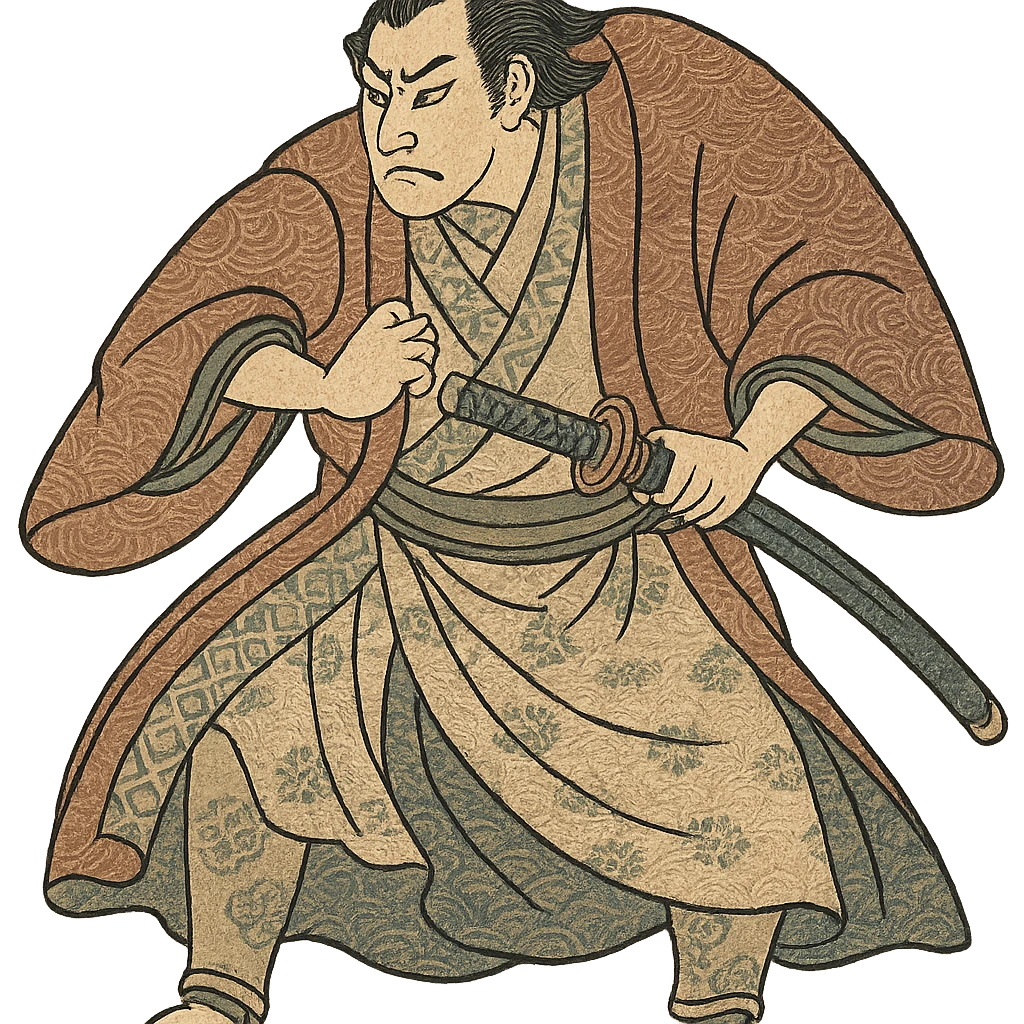 ukiyo-e inspired Japanese samurai warrior emoji