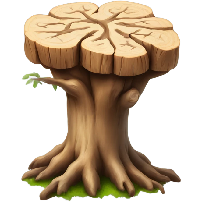 brain tree stump emoji