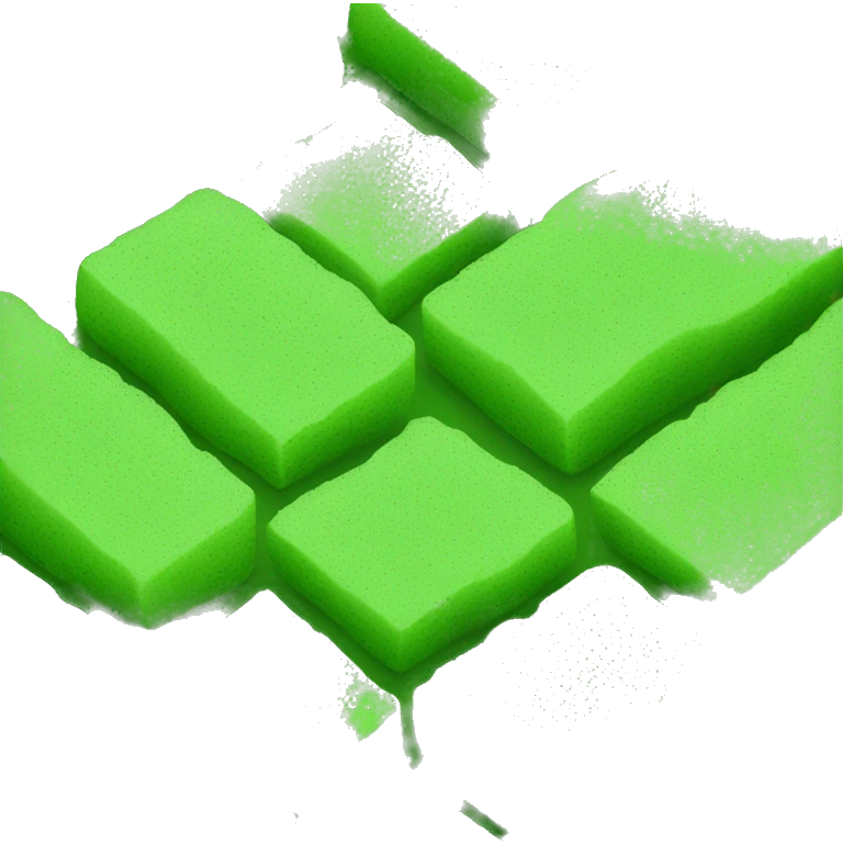green flat square dish sponge emoji
