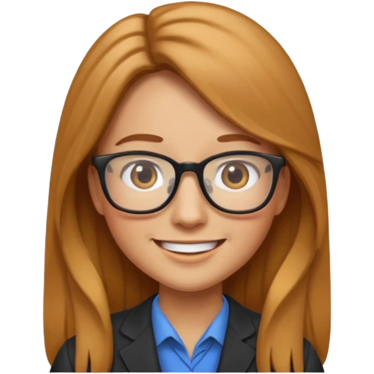 teacher emoji long caramel hair light skin emoji
