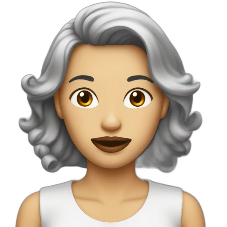 femme avec la bouche à l’envers  emoji