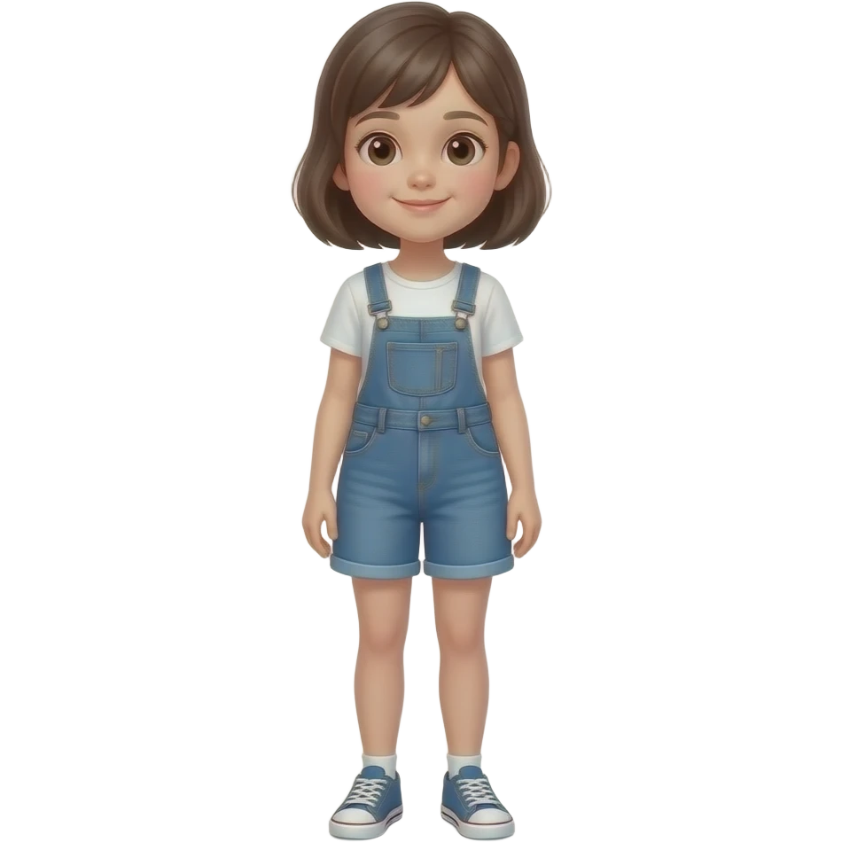 little girl with extremely long legs emoji