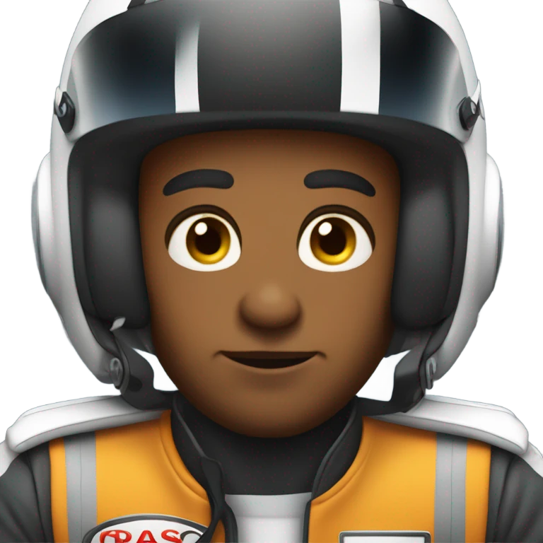 Rocking race car driver emoji
