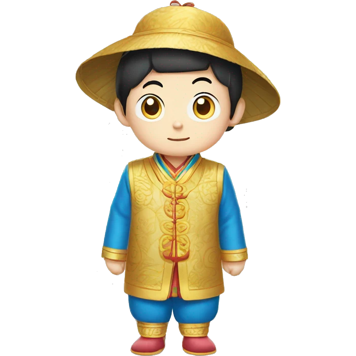a Doraemon wearing Tang Seng's clothes emoji