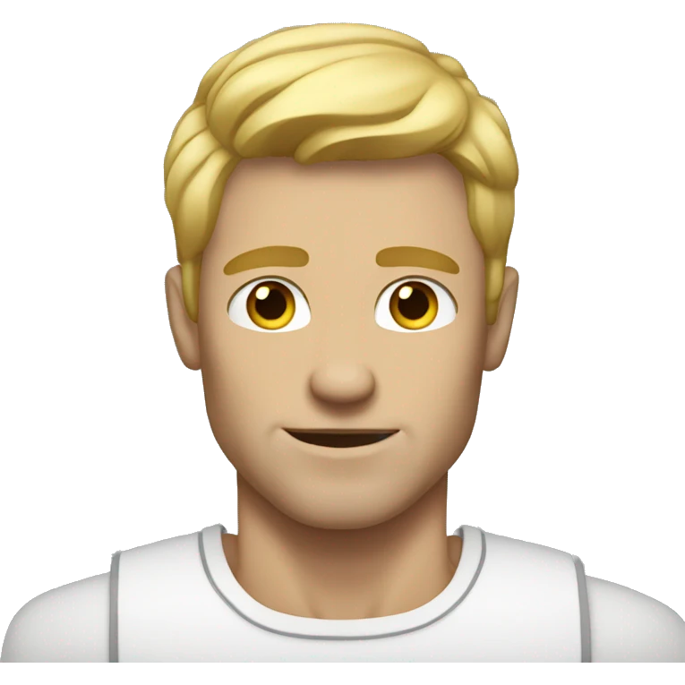 A blonde haired man with muscular shoulders  emoji