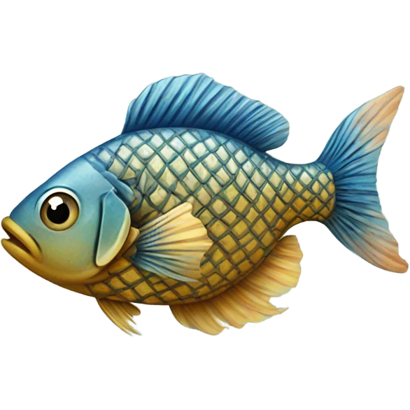 Fish wearing a vest emoji