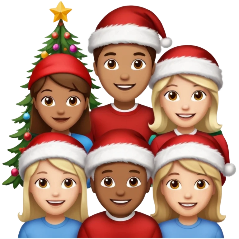 Merry Christmas emoji with my family photo emoji