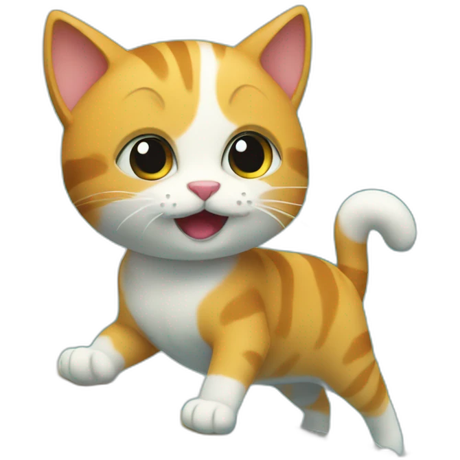 cute surfing cat emoji
