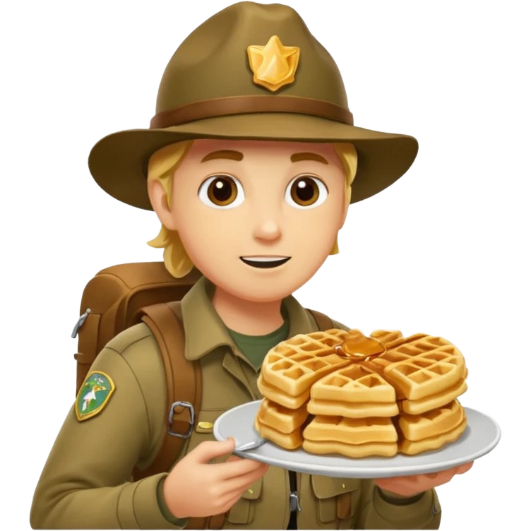 hiking ranger waffles emoji