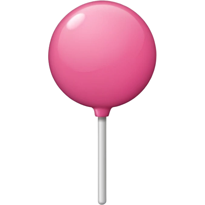 a spherical monochromatic pink lollipop emoji