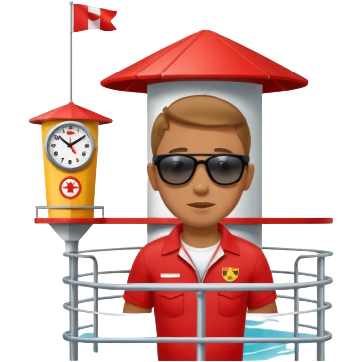 Lifeguard on watch tower emoji