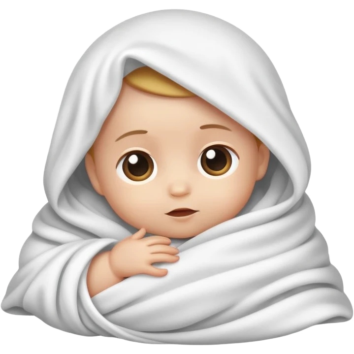 baby wrapped in blanket emoji
