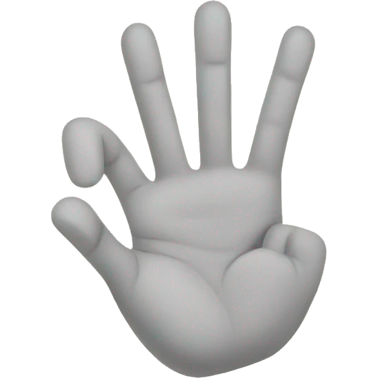 Three fingers  emoji