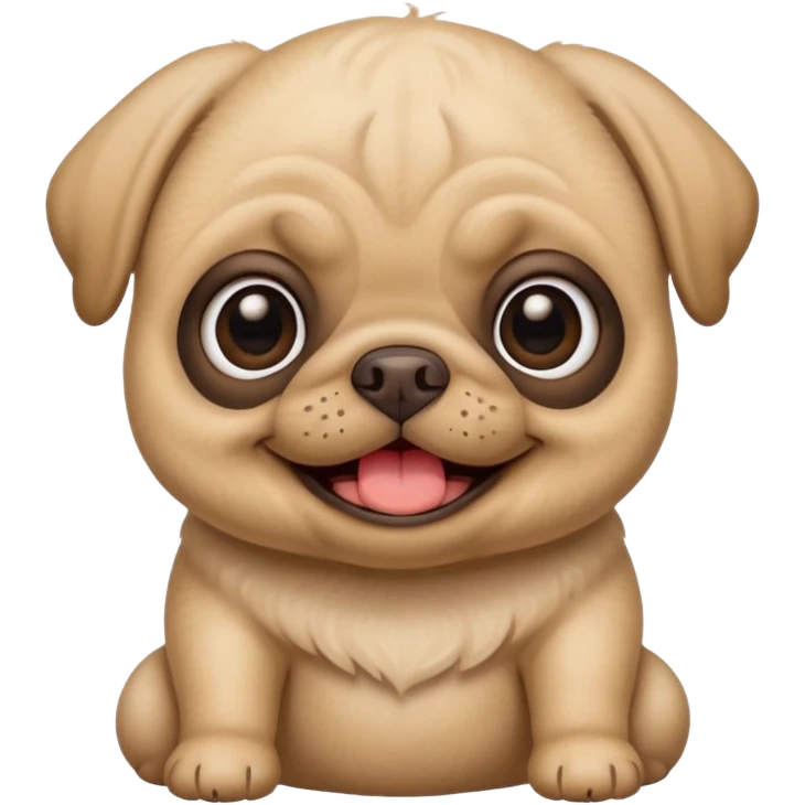smile pug baby face emoji