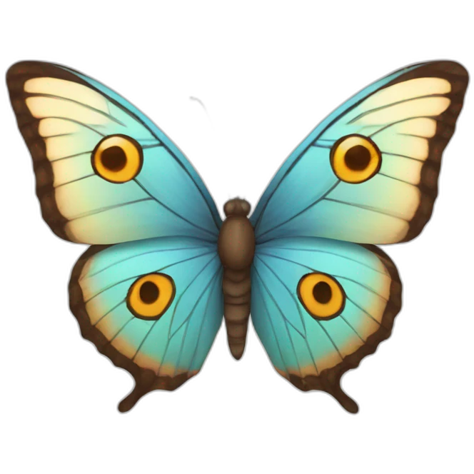 Butterfly with a heart emoji