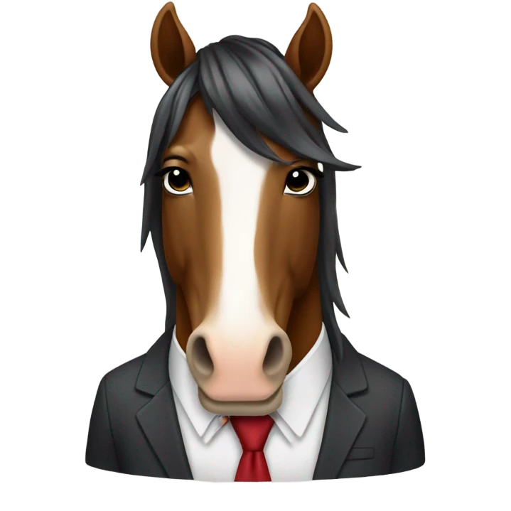Horse with a suit emoji