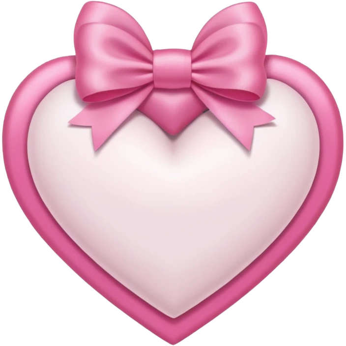 A white heart with a cute pink how emoji
