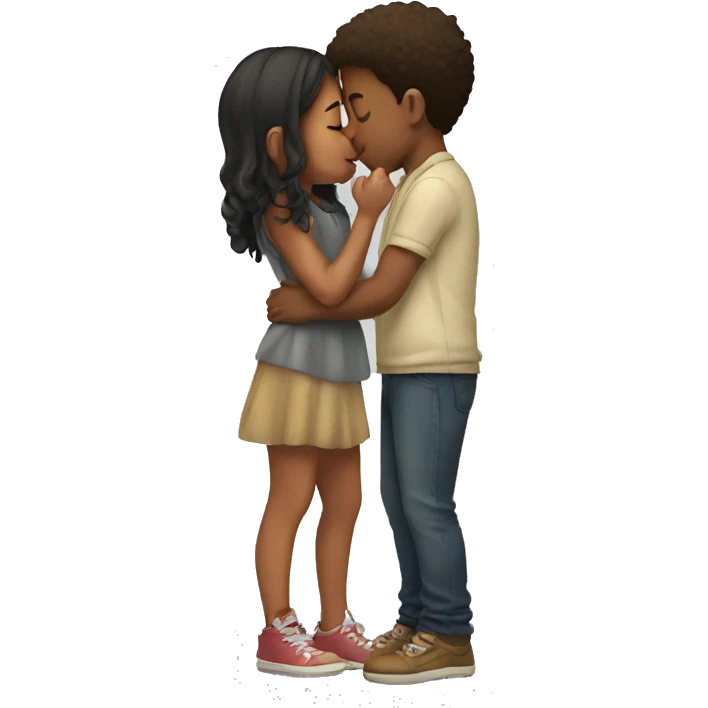 boy kissing girl emoji