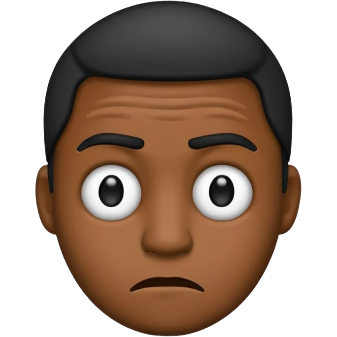 Black man emoji with a frown emoji