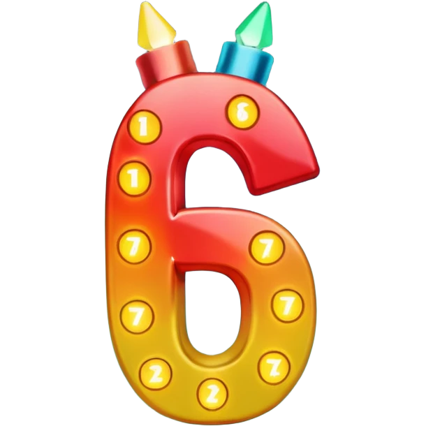 the number "1637" with Christmas lights wrapping it emoji