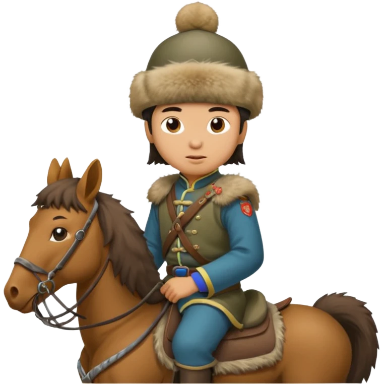 mongol soldie horse riding emoji