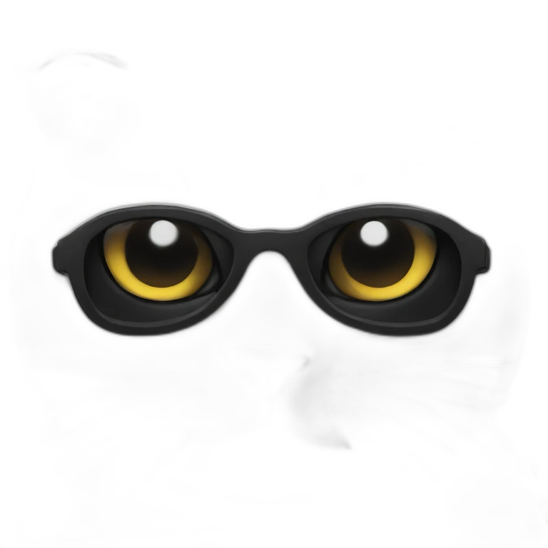 White cat with a black mask emoji