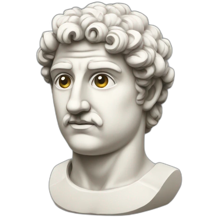 greek statue cartoon style emoji