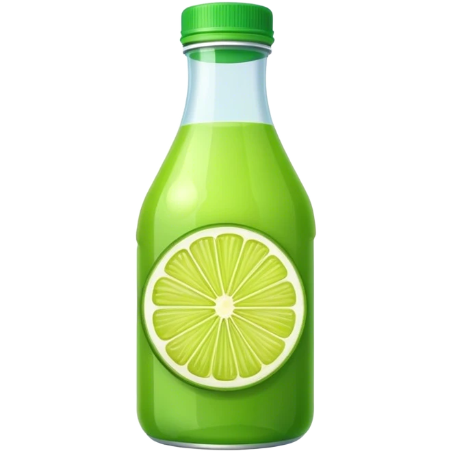 Lime juice bottle emoji