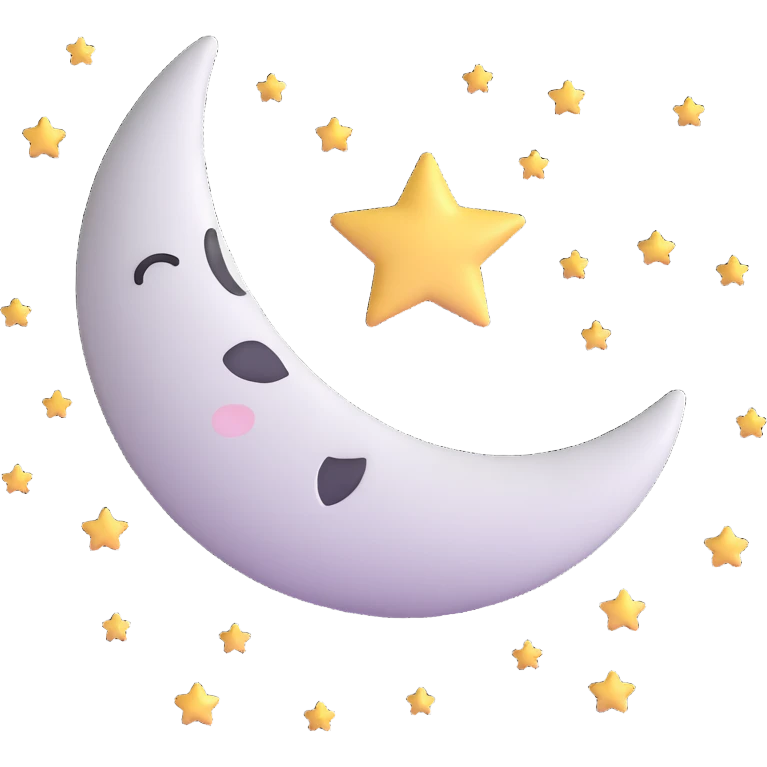 moon with little stars emoji