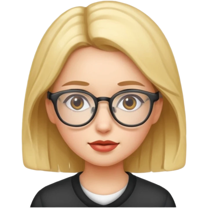 genius girl with glasses emoji