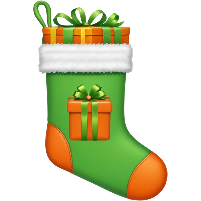 liste de noel orange et verte emoji